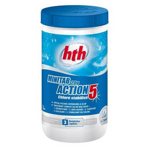 HTH Многофункциональные таблетки стабилизированногоо хлора 5 в 1, 1,2 кг (20 г) C800702H1